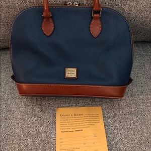 H 9.5" x W 5.25" x L 12" Handle L 4”; Strap 15.5”